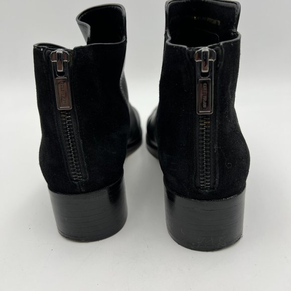 Cole Haan Elion Grand O's Black Leather and Suede Ankle Booties Size 7 - Picture 5 of 10